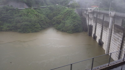 台風の時のみやび湖の写真その１です