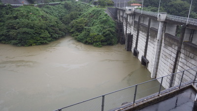 台風のときのみやび湖の写真その２です