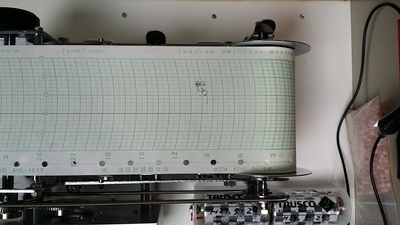 交換後の記録用紙の写真です