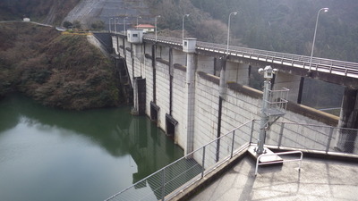 １月14日の御部ダムの写真です