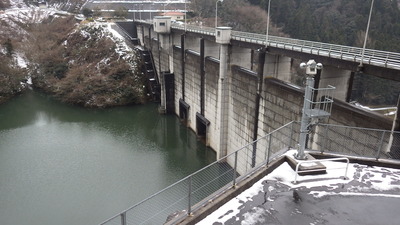 １月21日の御部ダムの写真です
