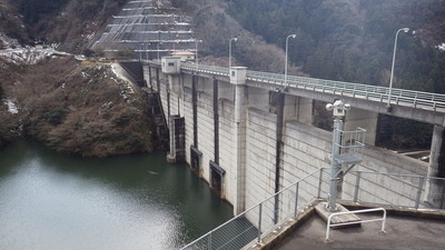 １月22日の御部ダムの写真です