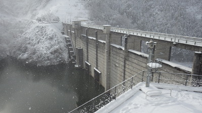 １月25日の御部ダムの写真です