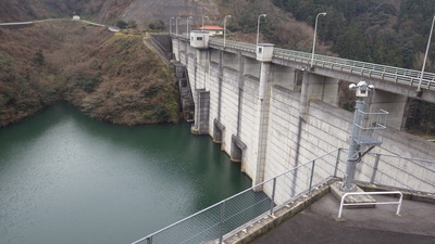 １月５日の御部ダムの写真です