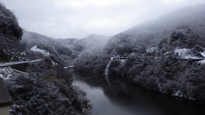 今日のみやび湖の全景です。