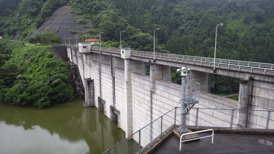 ７月１５日の御部ダムの全景