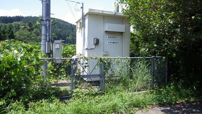 ７月１９日の弥栄雨量局の近景