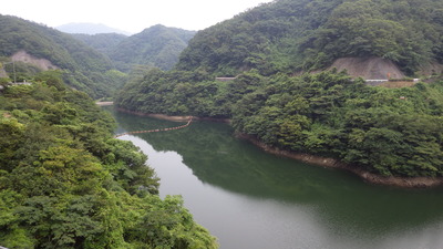 ８月１５日のみやび湖の全景です。