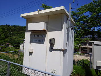 二川雨量観測局の外観です。