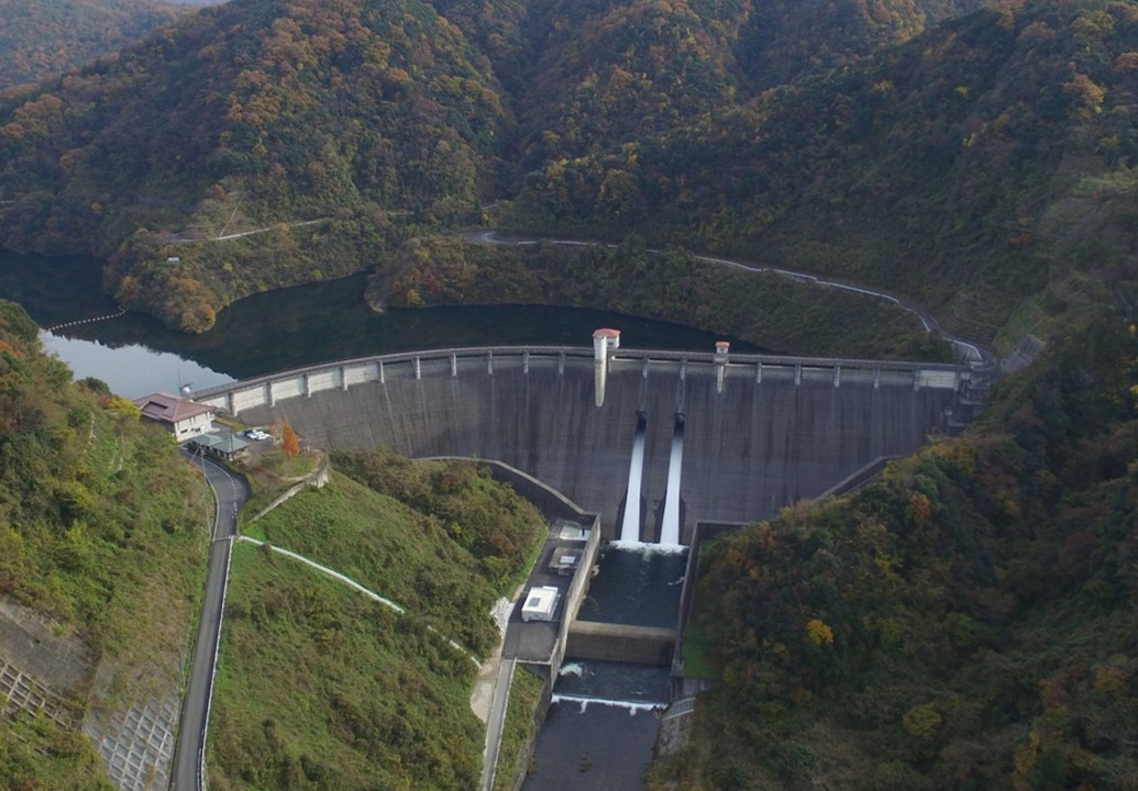 大長見ダム空撮写真