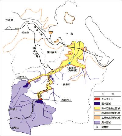 ダム関連区域周辺地図