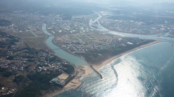 高津川・益田川を望む海岸線