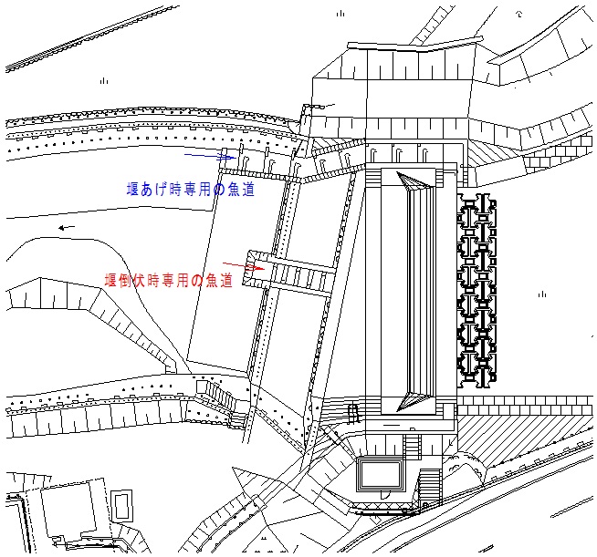 図＿陣賀堰平面図