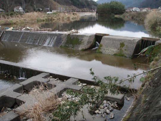 写真＿中井出堰改修前の状況