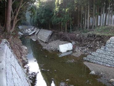 中村川の河川災害状況