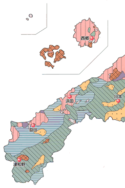 島根県の地質図その１