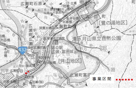 八幡工区の位置図