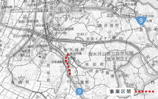 吉岡工区の位置図です