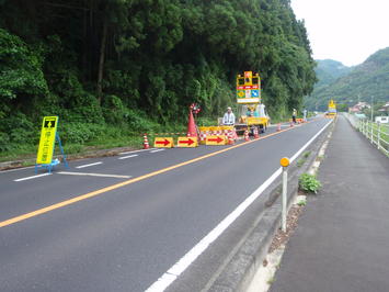 道路通行規制写真