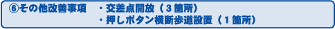 その他改善事項交差点解放（3箇所）押しボタン横断歩道設置