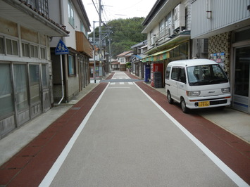 国道４８５号浦郷地区の歩車共存