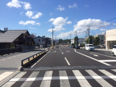 整備後の城山北公園線（部分供用）