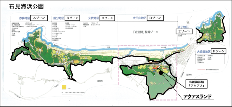 石見海浜公園全体図