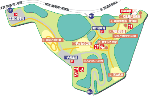 万葉公園施設配置図