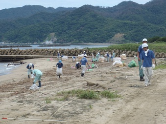 湊原清掃状況