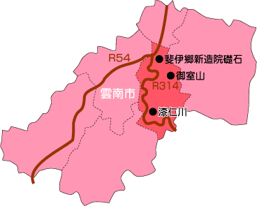 雲南市地図