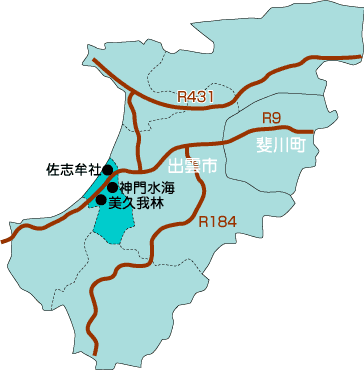 出雲市・斐川町地図