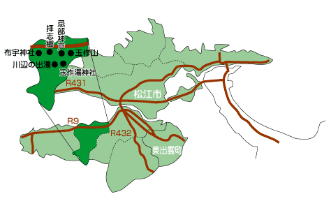 松江市東出雲町地図