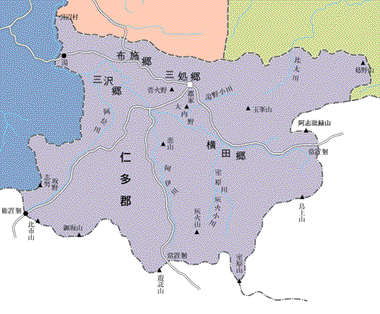 仁多郡地図