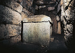 今市大念寺古墳石室内家形石棺の画像