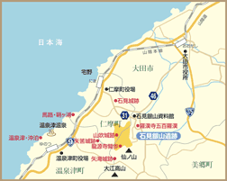 石見銀山遺跡地図の画像