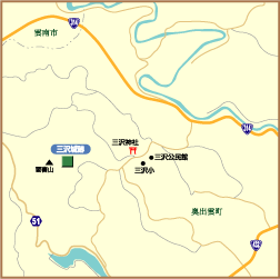 三沢城跡地図