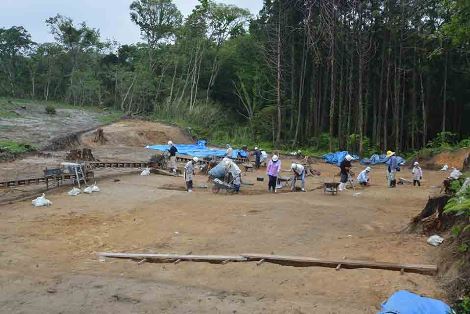 垂水遺跡の発掘調査状況