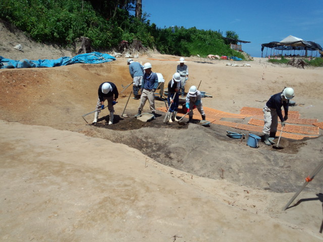 垂水遺跡の調査状況