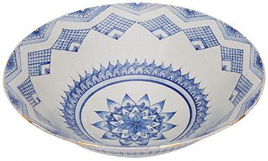銀賞「曼荼羅紋染付大鉢」
