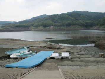 乗艇場付近の水位の状況