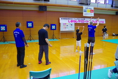 スポーツウェルネス吹矢の様子