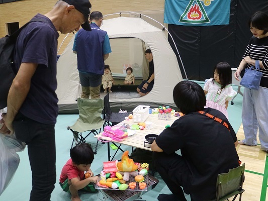 キャンプ展示の様子
