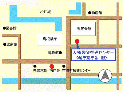 東庁舎位置図