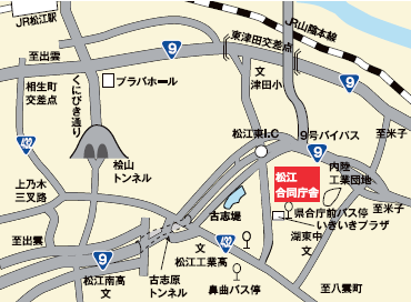島根県松江合同庁舎地図