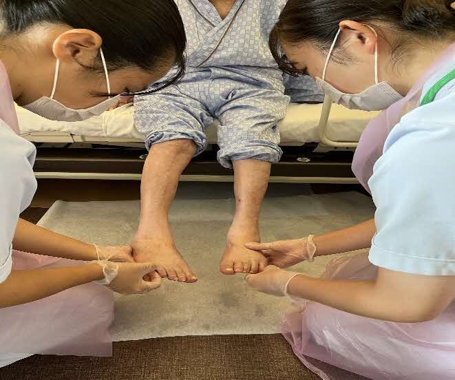 看護体験３（足浴）