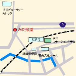 みのり食堂の地図