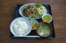 生姜焼き定食の写真