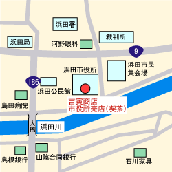 吉寅商店市役所売店（喫茶）の地図