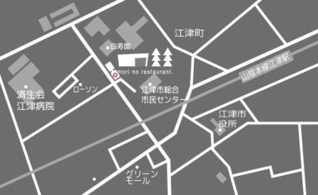 森のレストランの地図