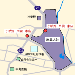 八雲東店の地図